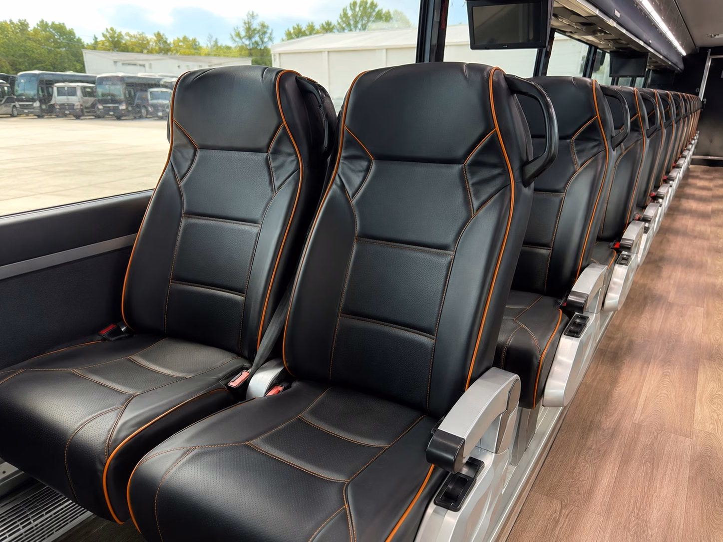 thornton charter bus rental interior